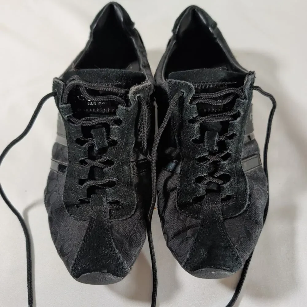 Coach Remonna Black Signature Jacquard Sneakers Women's 7 A1946